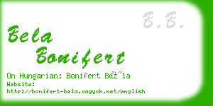 bela bonifert business card